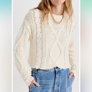 Free People Cutting Edge Cable Sweater size M
